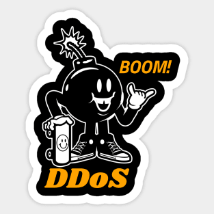 Hacker DDoS Attack Boom! Sticker